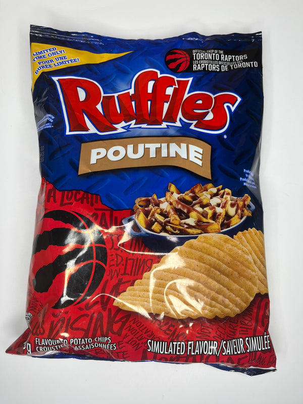 Poutine Flavored Ruffles Ruffles Poutine Family Size Bag (Canada) - www.professorsnacks.com