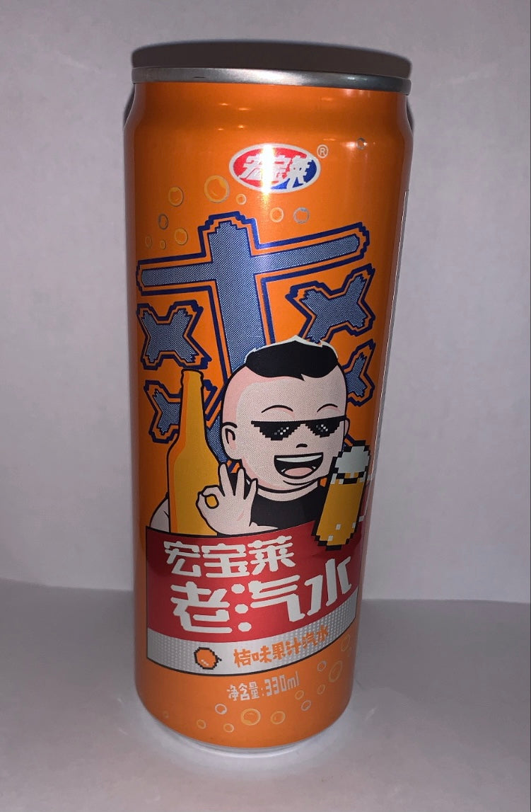 Hongbaolai orange soda (China)